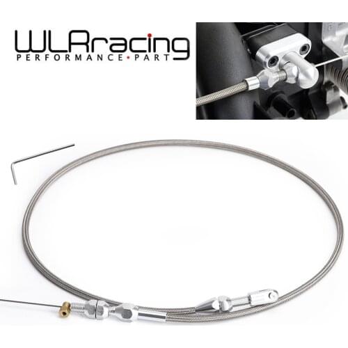 36" Throttle Gas Cable Kit Stainless Steel Braided For 97-07 Chevrolet/Chevy LS1 Engine 4.8L 5.3L 5.7L 6.0L WLR-TCB02