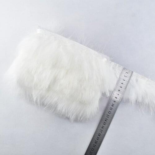5Meters Natural Marabou Feather Trim Turkey Feather Fringe Feathers for Jewelry Making Trims Ribbon Boa Wedding Decoration Pluma