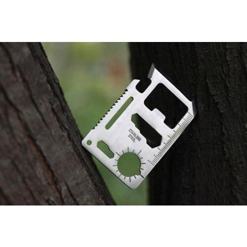 50pcs Steel Multi Credit Card Tools bottle opener Portable Pocket Wallet Tool Knife