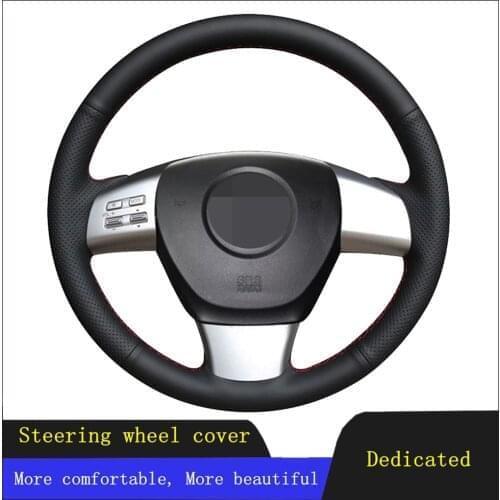 DIY Black Non-slip Artificial Leather Car Steering Wheel Cover For Mazda 6 (US) 2009-2010 Mazda 8 2011-2015 CX-9 CX9 2007 2008