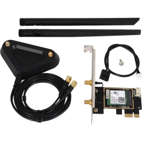 WTXUP AX200 Wireless Network Card, Gigabit Wifi6 Dual-Band 5G Desktop Built-In Pci-E Network Card With Detachable 8Db Antenna