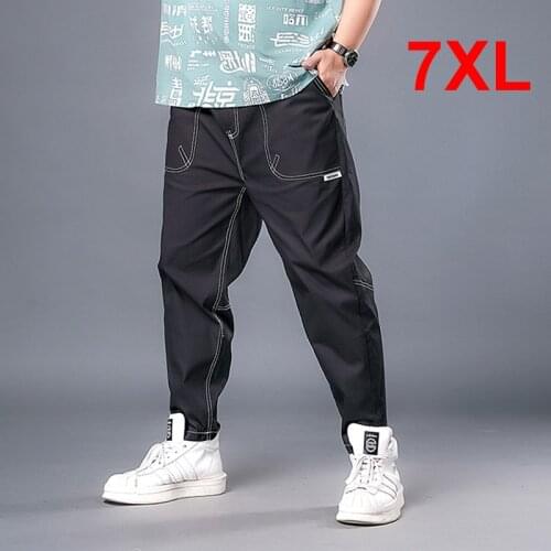 Baggy Harem Pants Men Joggers Sweatpants Streetwear Big Size Pants Male Fashion Black Trousers Plus Size 7XL Bottoms HA182