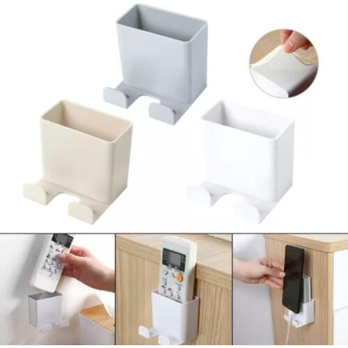 Household Decorative Box Mobile Phone Charging Wall-mounted No HolePhone Bracket Remote Controller Holder Storage Socket Rack
