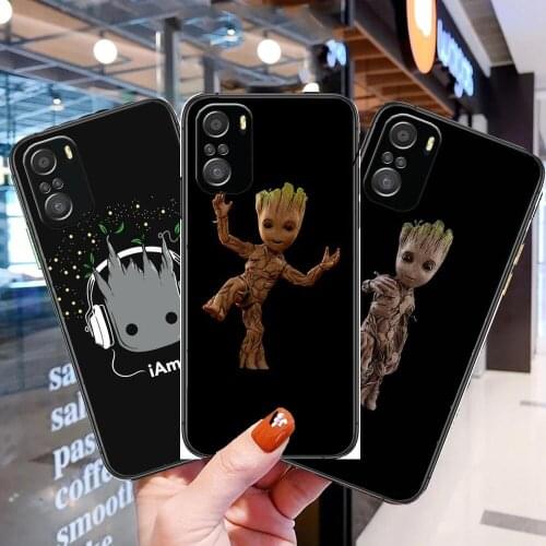 Groot Phone Case For xiaomi redmi 11 Lite pro Ultra 10 9 8 MIX 4 FOLD 10T Black Cover Silicone Back Prett