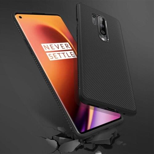 Lenuo for OnePlus 8 1+8 Case for OnePlus 8 Pro Case Cover Shockproof Soft TPU Carbon Fiber Brushed Back Cover