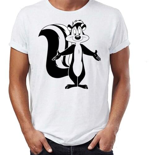 Mens T Shirt Pepe Le Pew French Skunk Tribute Funny Sarcasm Cancel Culture Gift Movie Badass Tee