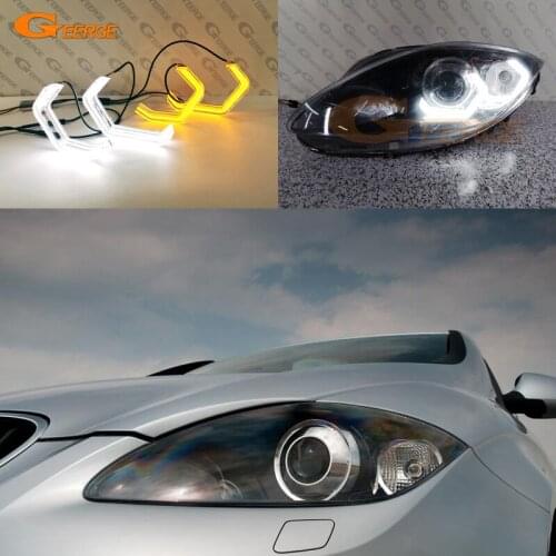 For SEAT Altea 2004-2015 Xenon headlight Ultra Bright Concept M4 Iconic Style LED Angel Eyes halo rings Day light
