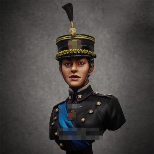 Female Officer of Italian Military Academy Bust Resin Figure 1/12 Scale Model Figure Resin Kit Bust Colorless Self-Assembled Toy