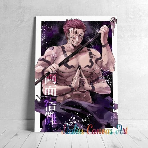 Canvas Anime Sukuna Jujutsu Kaisen Pictures Home Decoration Manga Paintings Poster HD Prints Wall Art Modular Living Room Framed