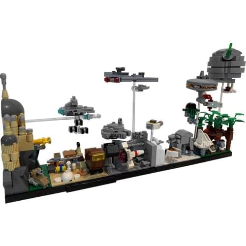 War Series Skyline Challenge Architectural Model Simulated Battlefield Magic Fortress Building Blocks Set Boy Toys Birthday Gift