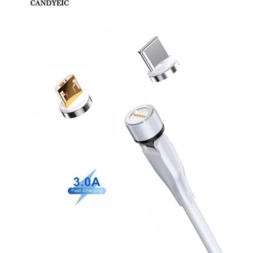 CANDYEIC Magnetic Charging Cable For vivo Y20i Micro Cable Fast Charge