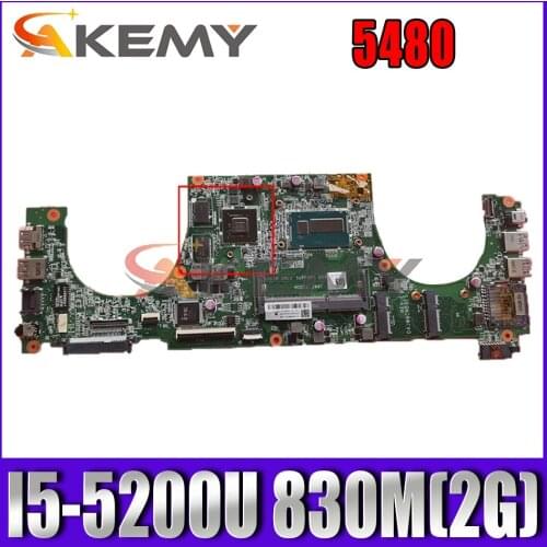 Akemy FOR DELL Dell vostro 5480 Laptop Motherboard I5-5200U 830M(2G) CN-05M32N 5M32N DAJW8GMB8C1 Mainboard 100%tested