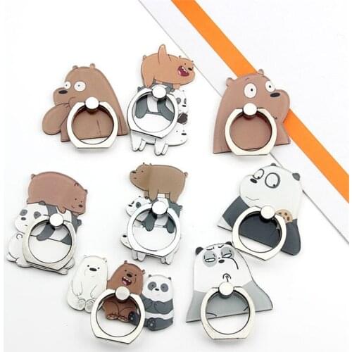 Bear Expression Series Universal Mobile Phone Holder Finger Phone Ring Holder Cell Phone Stand Soporte Celular Table Desk Holder