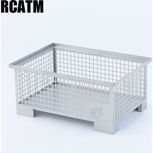 Metal Stainless Steel Forklift Basket Storage Basket Decorative Model For 1/14 Tamiya Truck 1/10 RC Car TRX4 SCX10 SCANIA ACTROS