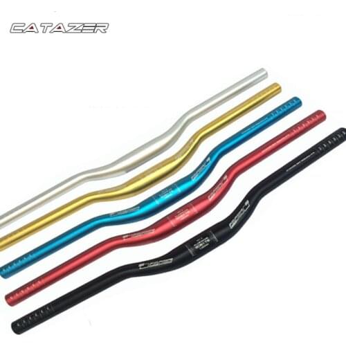 MTB Bicycle Parts Mountain Bike Handlebar Aluminum Alloy Flat Swallow-shaped Handler Bar Lightweight 31.8*620mm / 1.25 * 24.41in