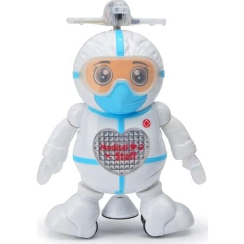 Cartoon Robot Toy for Kid’s Intelligent Smart Toy Indoor Game Playset with Music