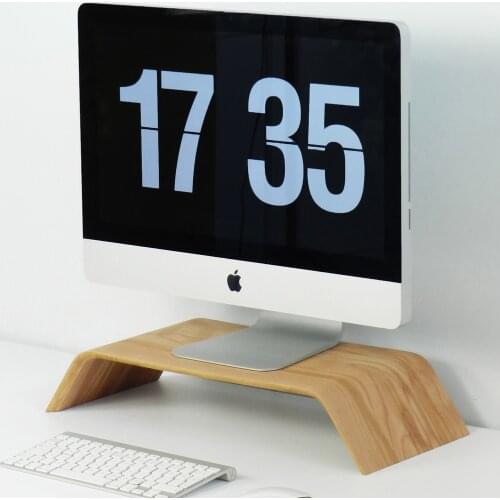 Natural Wood Computer Monitor Riser Stand and Screen Riser