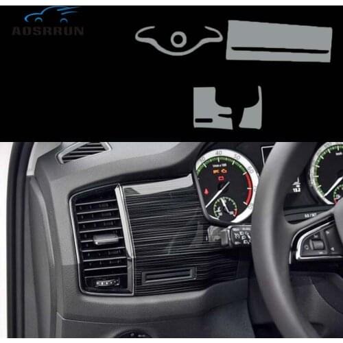 FOR Skoda Kodiaq 2018 2019 Instrument panel film TPU transparent protective film Car Accessories