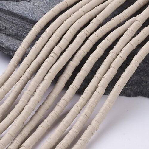 4mm 5mm 6mm Colorful Flat Round Handmade Polymer Clay Beads Disk Loose Spacer Beads For DIY Jewelry Making Bracelet Accessories