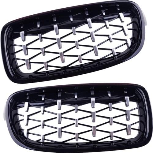 2Pcs Car Front Bumper Kidney Grills Grilles ABS Fit For BMW 3 F30 Sedan F31 Touring 2012-2016 2017 51137263481 51137263482
