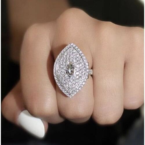 YSDLJG Luxury Rings for Women Micro Paved Shiny CZ Fashion Accessories for Dance Party High Quality Female Jewelry Drop Shipping