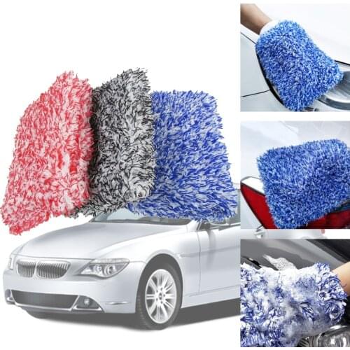 1pc Maximum Mitt High Density Auto Wash Cloth Ultra Super Absorbancy Car Sponge Plush Glove Microfiber Cleaning Towel