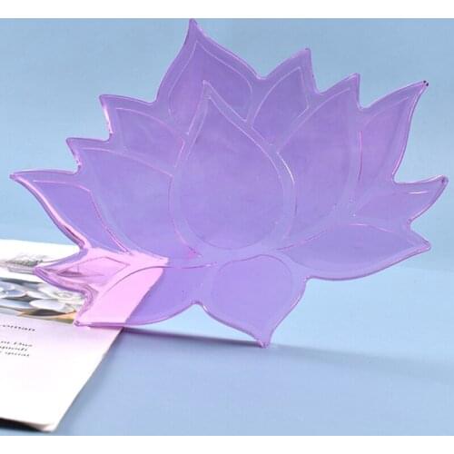 DIY Crystal Epoxy Resin Mold Lotus Coaster Tray Cup Mat Casting Silicone Mould A0NF