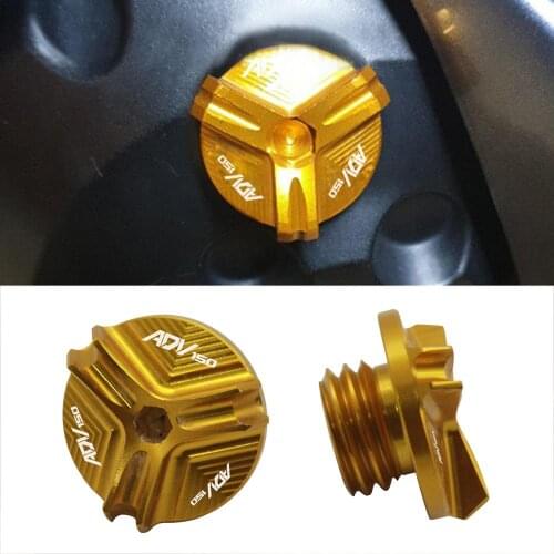 SEMSPEED 5 Colors ADV150 LOGO Red Motorcycle Oil Filler Drain Sump Plug Cover Engine Tank Cap Bolts For HONDA ADV 150 2019-2020