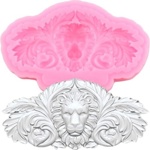 Sugarcraft Lion Silicone Mold Scroll Relief Cake Border Fondant Molds DIY Cake Decorating Tools Candy Chocolate Gumpaste Mould