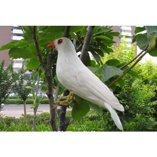 Cute simulation white dove model foam& furs red mouth dove toy gift about 25cm 2222