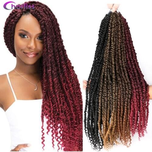 Chorliss Synthetic Crochet Braids Hair Passion Twist Crochet Hair Pre-Looped Fluffy Ombre Braiding Hair Pre Twisted Hair