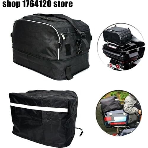 Motorcycle Collapsible Luggage Rack Bag with Waterproof bag Fit For Harley Touring Road King FLHR Street Road Glide 1994-2019