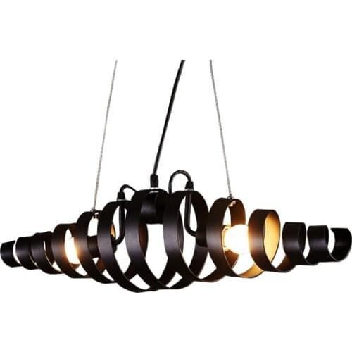 LukLoy LED American Pendant Light Retro Hanging Lamp Industrial Restaurant Dining Room Bar Clothing Decorative Iron Antique Lamp