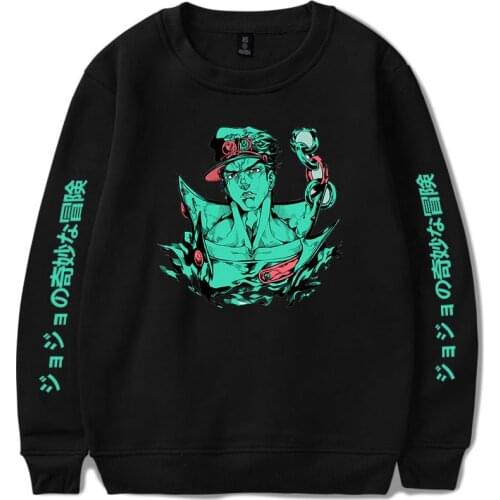 Anime JoJos Bizarre Adventure Sweatshirt Golden Wind O-neck Hoodie men women casual Tops plus size Harajuku Pullover