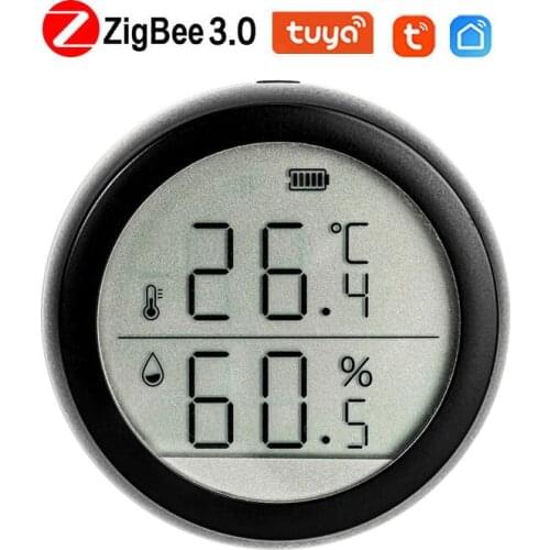 Tuya ZigBee Smart Temperature And Humidity Sensor Battery Powered ZigBee Smart Home Security Work With Alexa Google Home