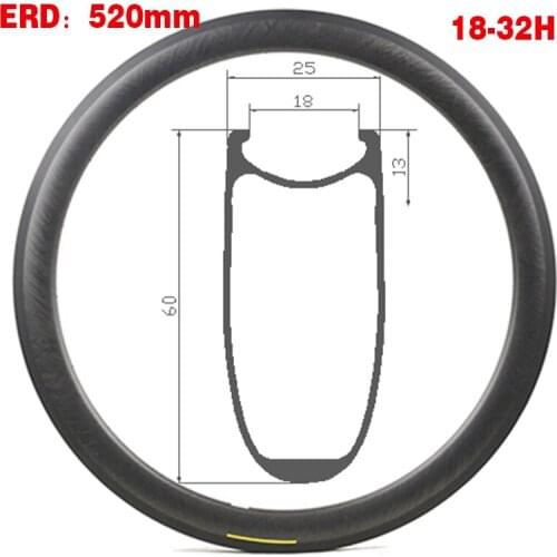 2020 New Carbon Road Rim Clincher Road Disc / V Brake Bike Rim Wear Resistance & High Temperature Resistance Bike Bicycle Rim