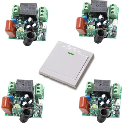 220V Wireless Remote Control Switch Remote Light Switch 1CH 10A Relay Receiver Wall Transmitter Remote Controller ON/OFF