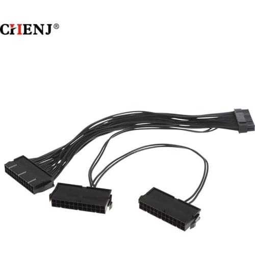 24 Pin Power Supply Synchronizer Extension Cable 20+4Pin Triple PSU ATX Power Supply Adapter Cable 18AWG Wire For Mining