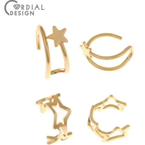 Cordial Design 40Pcs Jewelry Accessories/Hand Made/Ear Clip/Genuine Gold Plating/DIY Making/Jewelry Findings & Components