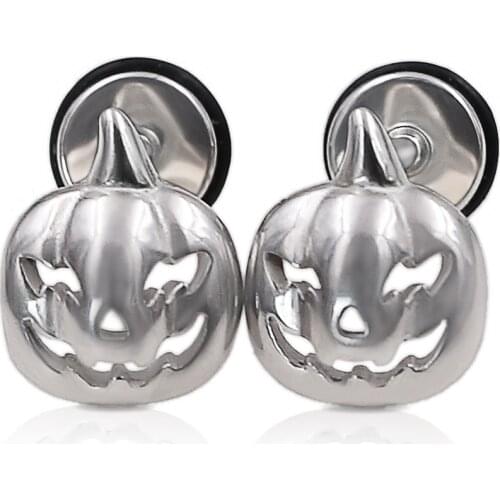 500pcs Personality Pumpkin Head Earring stud Hiphop Rock Piercing Jewelry For Halloween Gifts