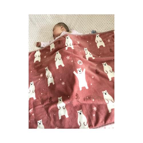 Promotion! 100*73cm Cute Baby Blankets Winter Soft Warm Infant Baby Bedding Sleep Baby Bedding Bebe Blankets
