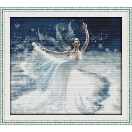 Ballet on Ice Cross Stitch Kits Decorative paintings Chinese Embroidery Needlework DMC Counted Cross-stitch set Gift Home Decor