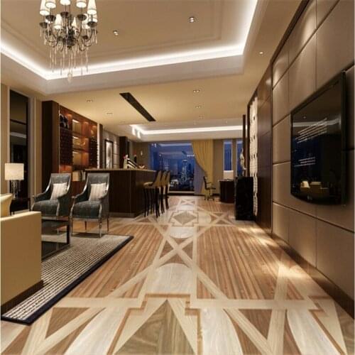 BEIBEHANG Large custom wallpapers Mural high grade wood grain mosaic floor tiles photo wallpaper papel parede papier peint