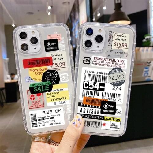 Case for VIVO Y7S Y11 Y12 Y15 Y17 Y20i Y30i Y31 Y50 Y65 Y66 Y91i Y93 Y95 V5 Lite V15 Pro U10 U3X S1 Clear TPU Cool Label Cover
