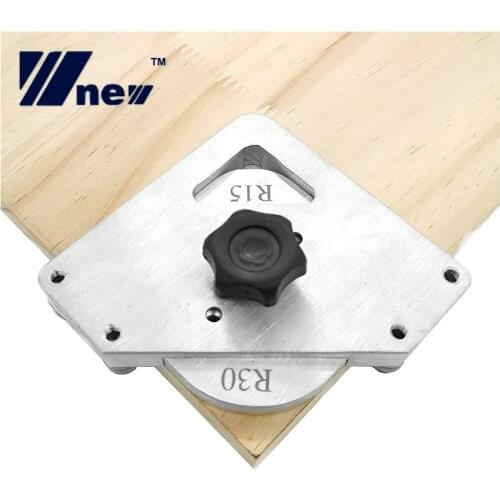 Wood Panel Radius Quick-Jig Aluminium Alloy Router Table Bits Jig R15-20-25-30 Corner Chamfer Templates Kit for Wood Milling