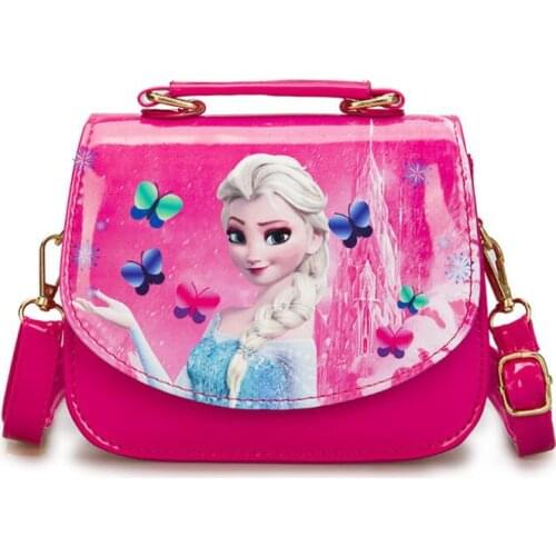 Disney Elsa Bowknot Handbag Cute Mini Bag Children Cartoon Messenger Bags For Girls Kids Tote Girls Shoulder Bag