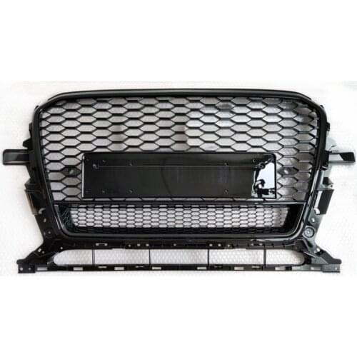 For RSQ5 Style Front Sport Hex Mesh Honeycomb Hood Grill Black for Audi Q5/SQ5 8R 2013 2014 2015 2016 2017 Auto Accessories