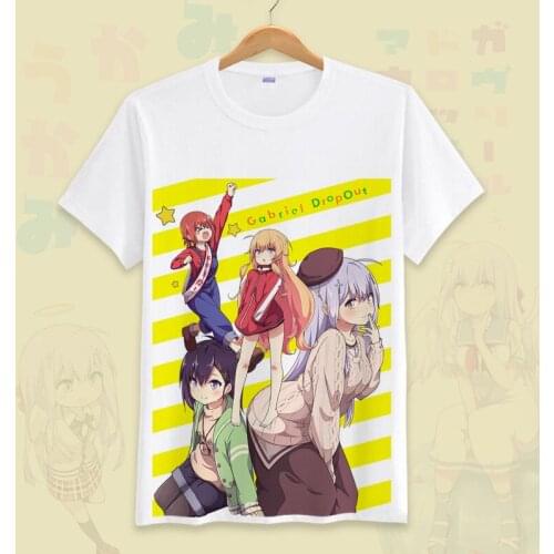 Gabriel DropOut Japanese Anime Cosplay Tenma Gabriel White T-Shirt Summer Men Women Short Sleeve T shirt