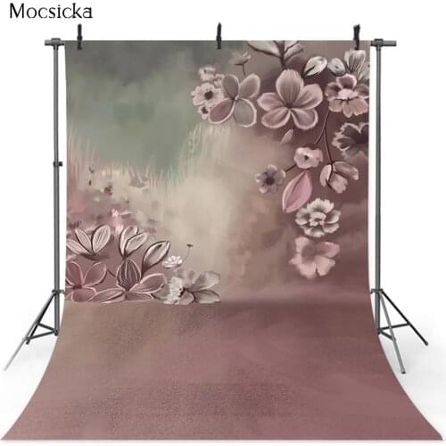 Oil Painting Floral Texture Backdrop for Photography Abstract Newborn Children Kids Portrait Background for Photo Studio Props