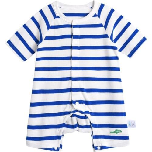 Short Sleeve Baby Clothing Summer Striped Outfit Jumpsuit Newborn Baby Clothes Unisex Ropa Recien Nacido Bodysuits BE50BR